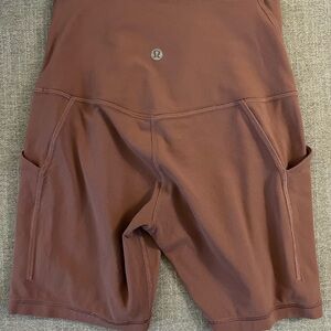 Lululemon blush pink biker shorts - lightly worn